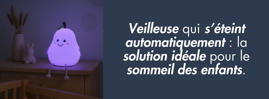 Veilleuse qui s’éteint automatiquement : la solution idéale pour le sommeil des enfants.