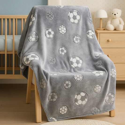 Couverture Plaid Phosphorescent Ballon de Football