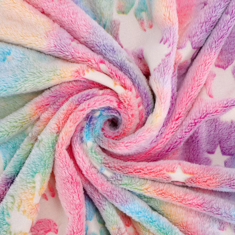 Couverture Plaid Phosphorescent Licorne Arc-en-Ciel