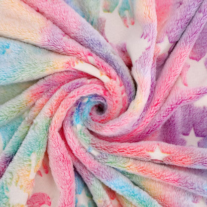 Glow-in-the-Dark Unicorn Rainbow Throw Blanket