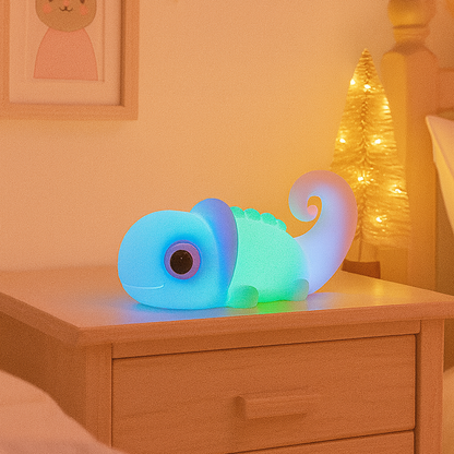 veilleuse caméléon multicolore pour bébé et enfant