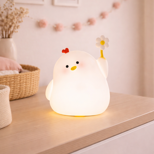 veilleuse poule enfant chambre fille rose
