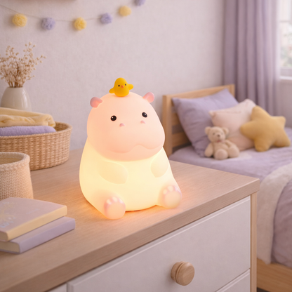 veilleuse hippopotame chambre fille